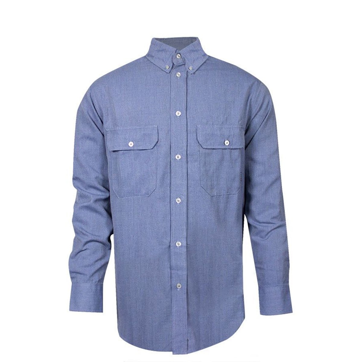 TECGEN 6oz FR Button Down Shirt in Light Blue